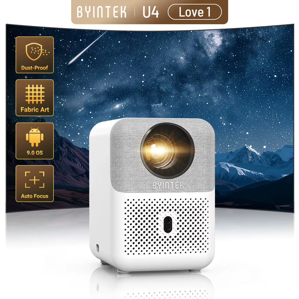 U4 LOVE 1 Smart Mini Home Theater Projector 4K 1080P Video Android WIFI for Smartphone Cinema